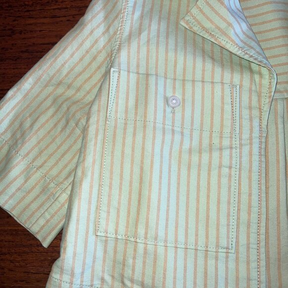 Everlane Oxford Popover Organic Cotton Cropped Bolero Style Top - Picture 4 of 8